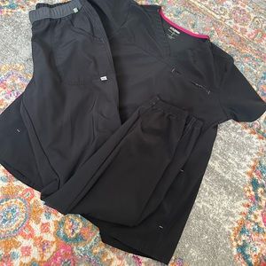 Scrub Star Black Scrub Set